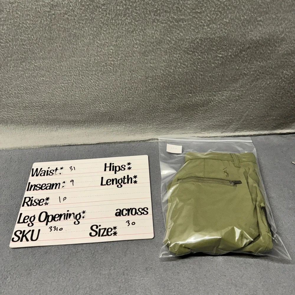 Polo Ralph Lauren Swim Trunks Shorts Mens 30 Performance Chino Green Golf Hybrid